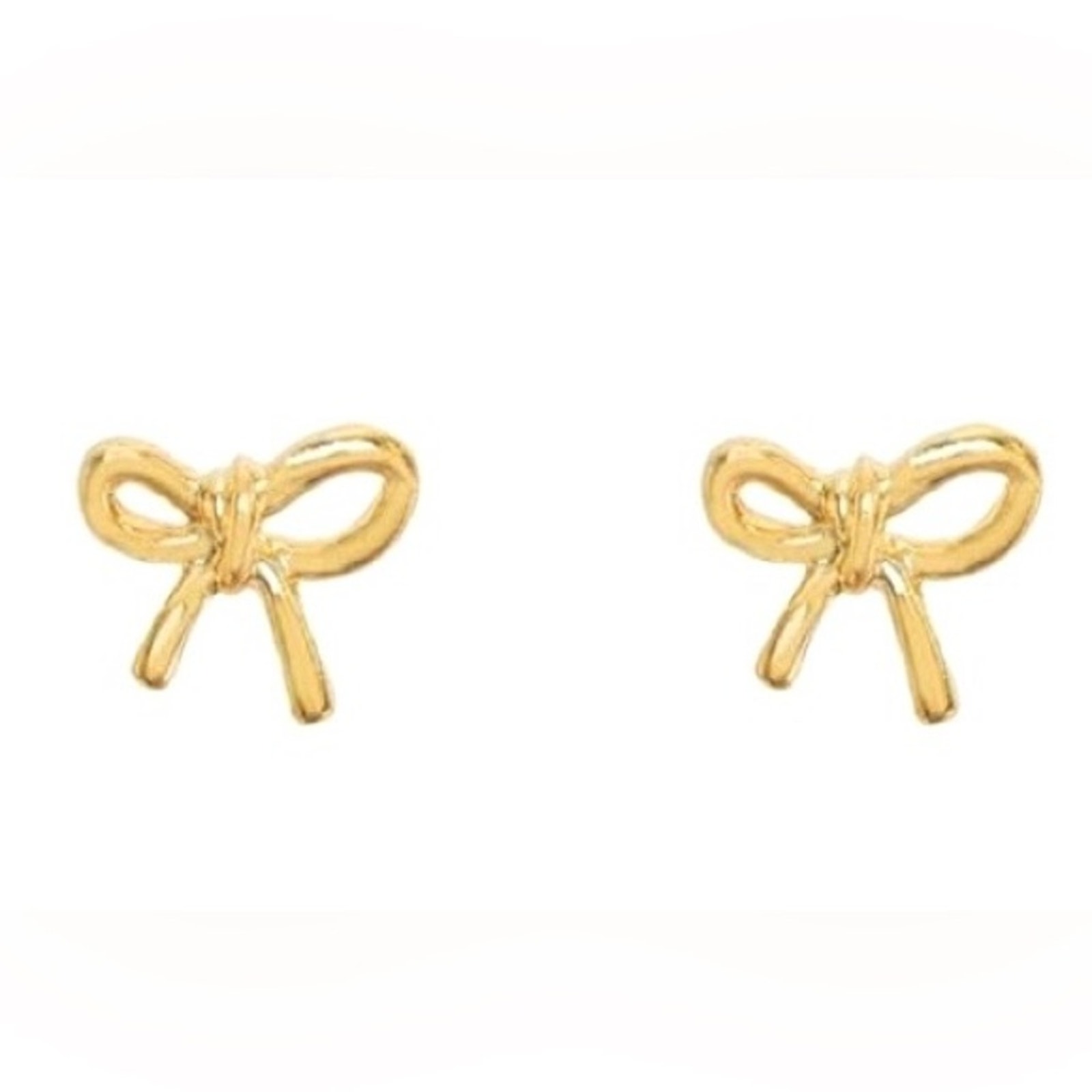 Petite Gold Bow Stud Earrings 8$